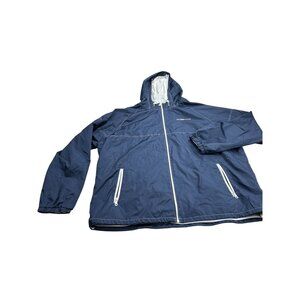 Disney Navy Hooded Waterproof Jacket US XXXL With Mesh Lining & Full Zipper Clos